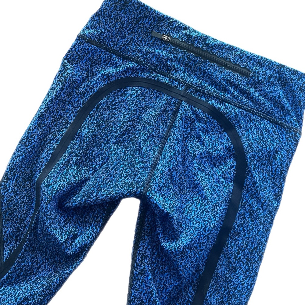 Lululemon On Track Tight Leggings Sz 4 – Circuit Cerulean Blue Black – Luxtreme - Picture 4 of 5